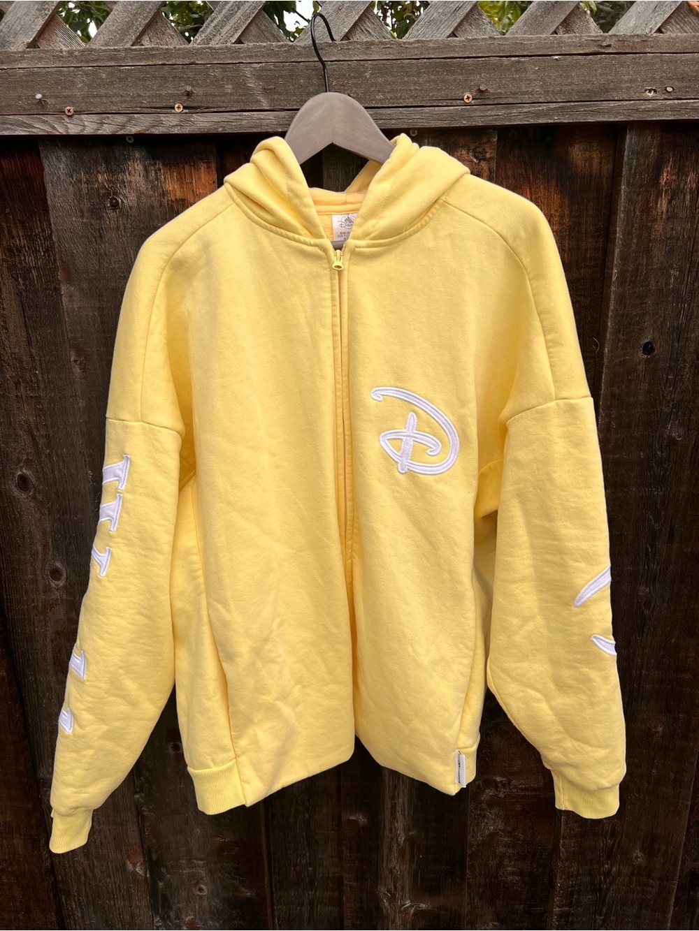 Disney Yellow Hooded Zip-Up Jacket